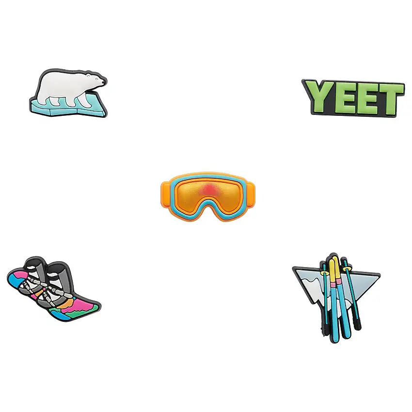 Set di 5 clip jibbitz Crocs Winter Sports