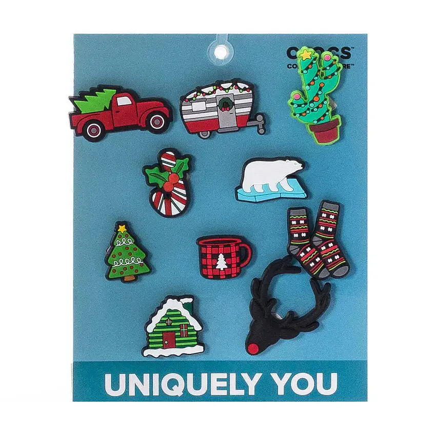 Confezione da 10 clip jibbitz Crocs Holiday