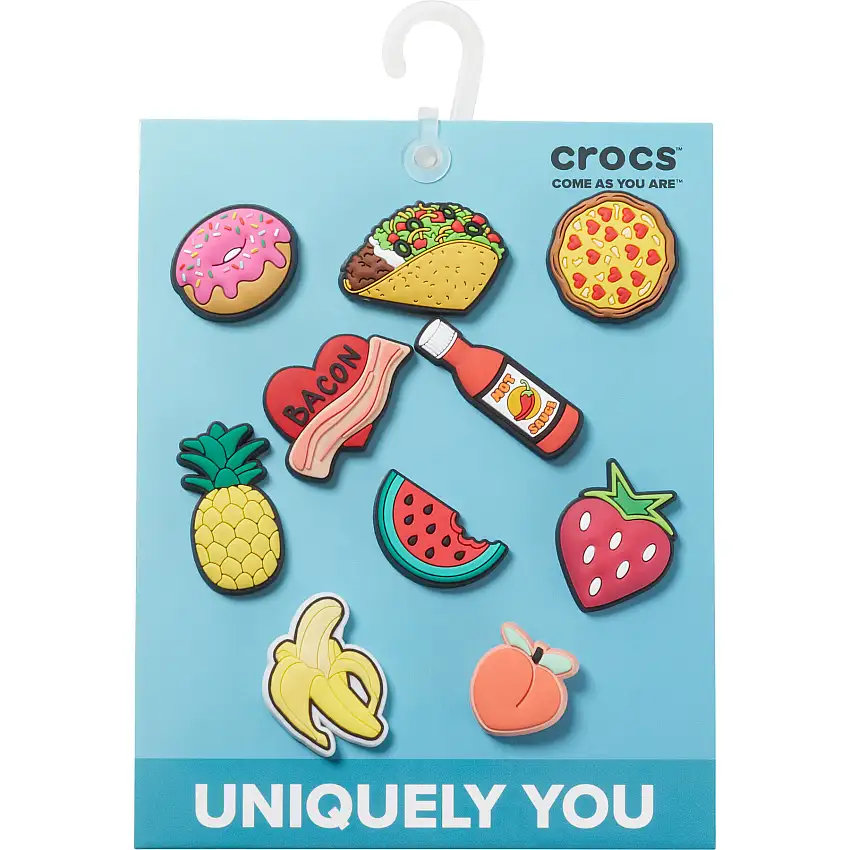 Confezione da 10 clip jibbitz Crocs Foodie