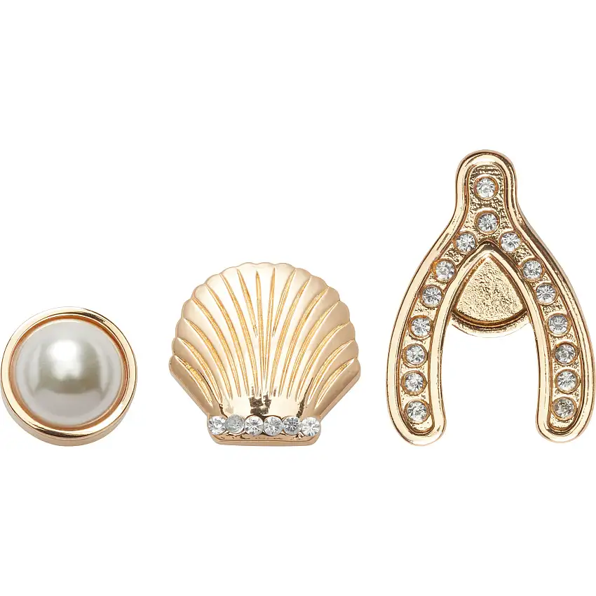 Set di 3 clip jibbitz Crocs Elevated Gold 2