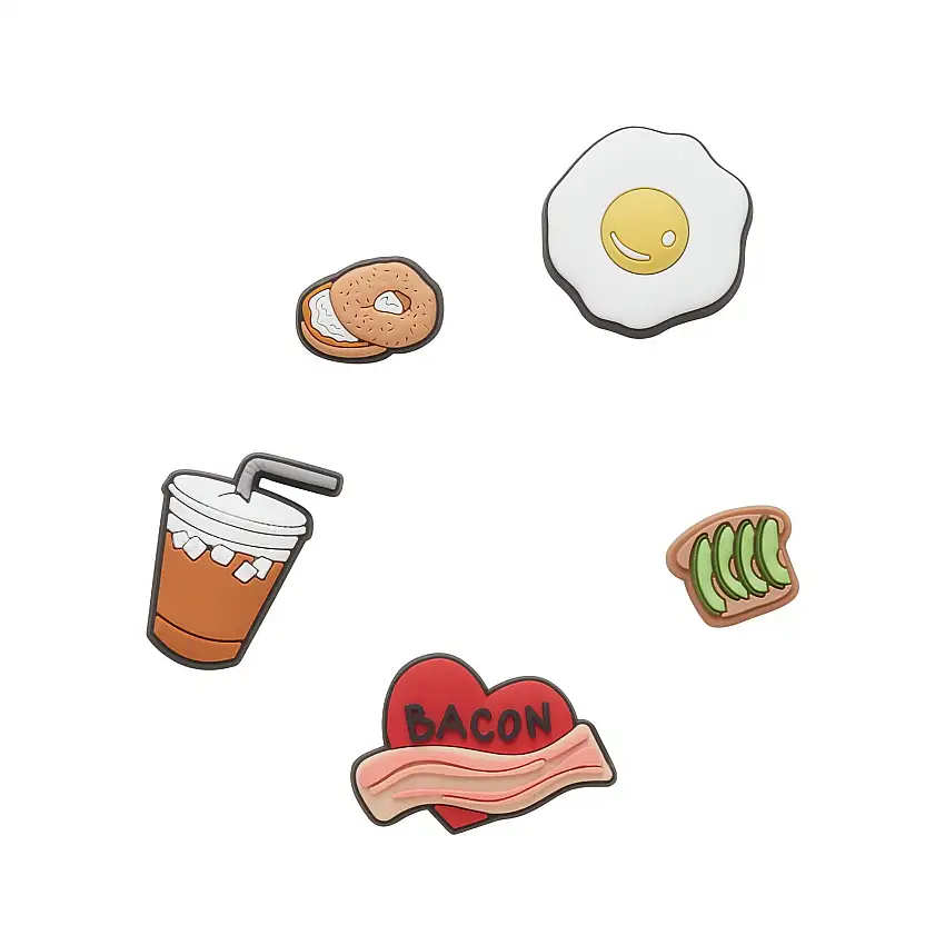 Set di 5 clip jibbitz Crocs Breakfast Food
