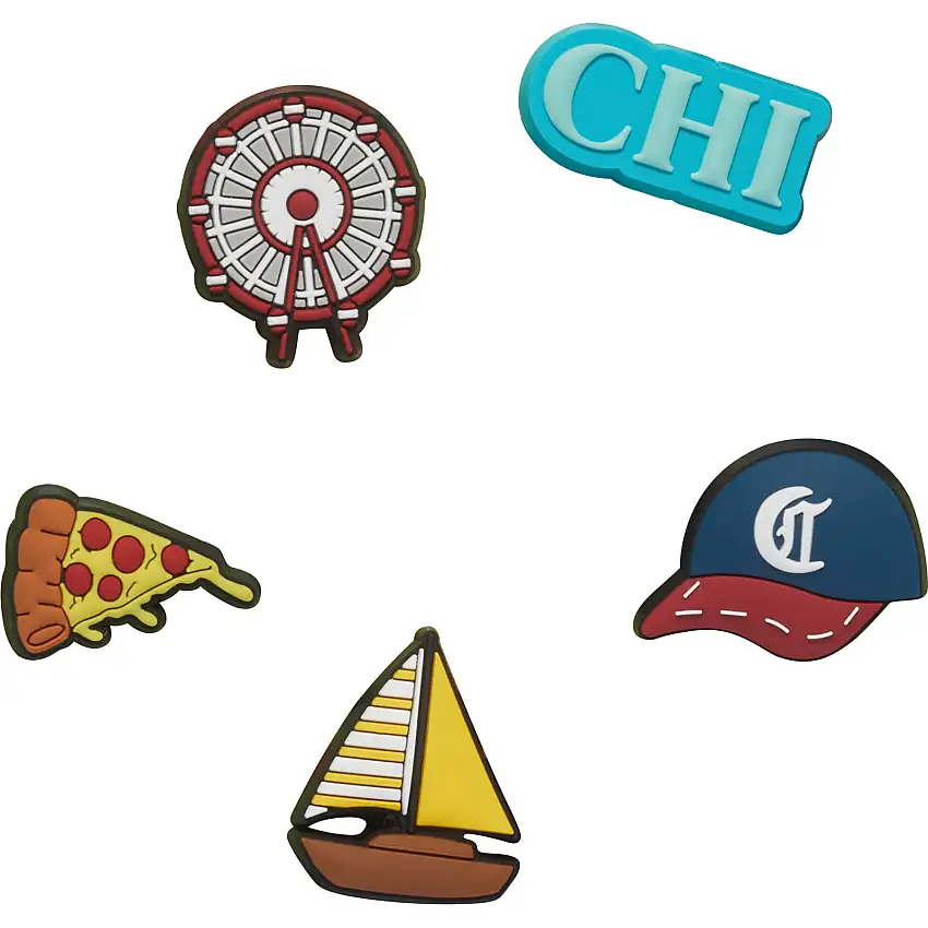 Set di 5 clip jibbitz Crocs ChicagoWndrlstClctn