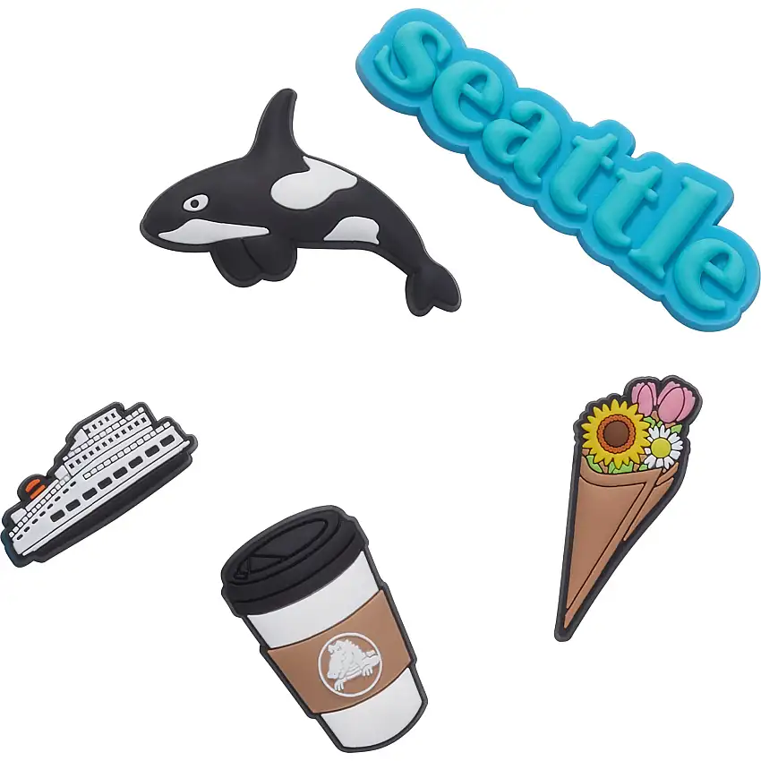Set di 5 clip jibbitz Crocs SeattleWndrlstClctn