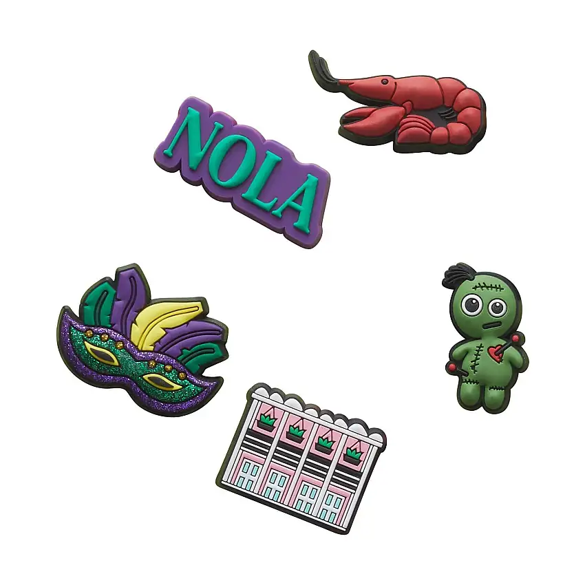 Set di 5 clip jibbitz Crocs NewOrlnsWndrlstClctn