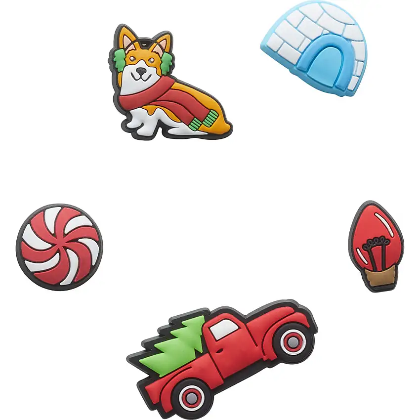 Set di 5 clip jibbitz Crocs Xmas