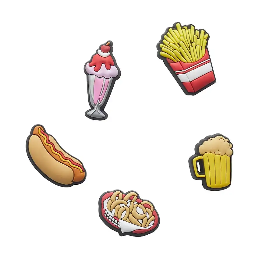 Set di 5 clip jibbitz Crocs Fast Food