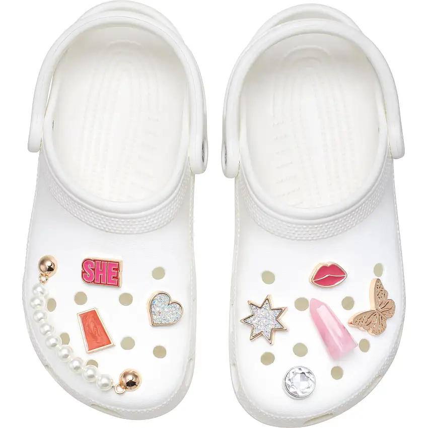Confezione da 10 clip jibbitz Crocs SHE