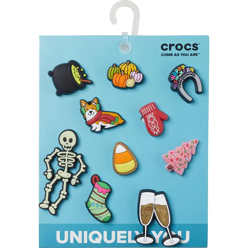 Confezione da 10 clip jibbitz Crocs Holiday Season