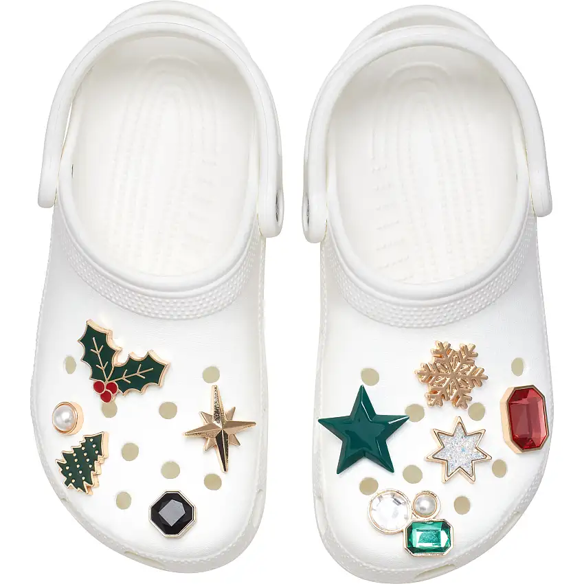 Confezione da 10 clip jibbitz Crocs Glitzy Holiday