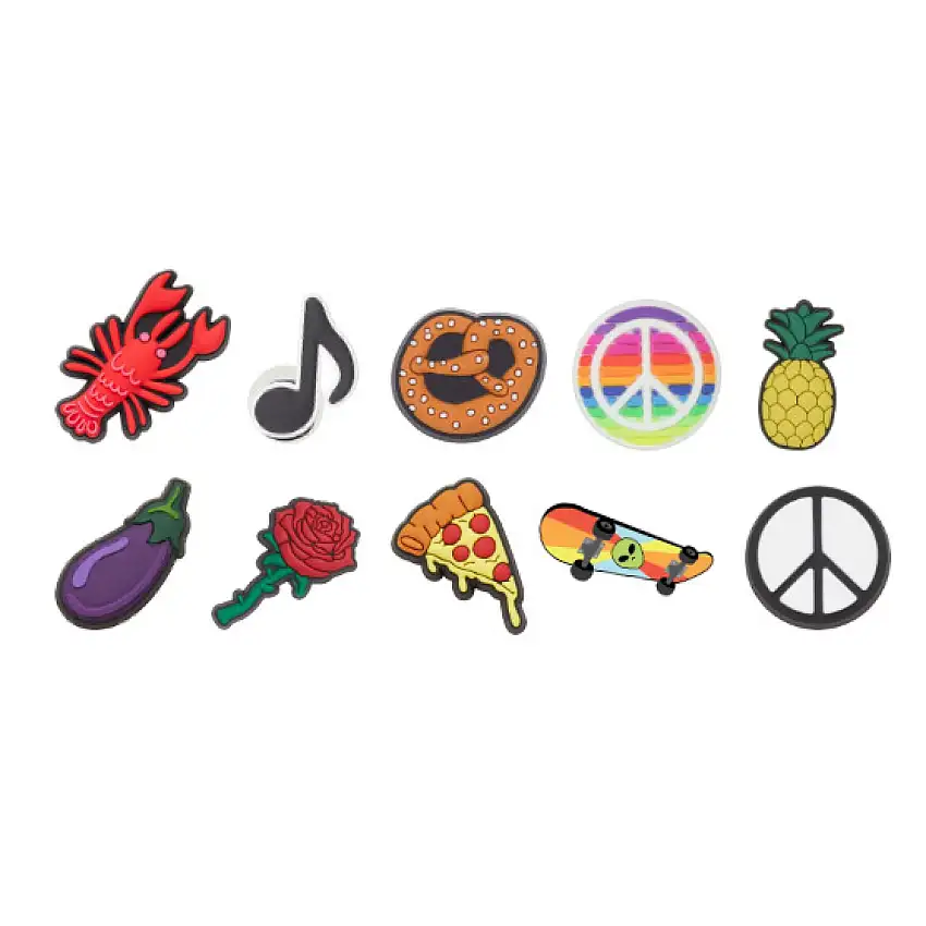 Confezione da 10 clip jibbitz Crocs Dude Three