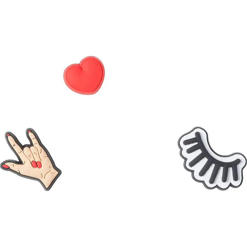 Set di 3 clip jibbitz Crocs Girly Rock On