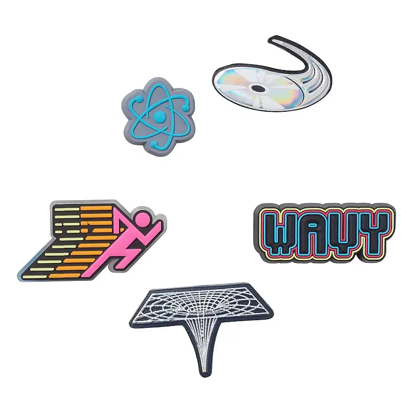 Set di 5 clip jibbitz Crocs Wavy Lace Backer