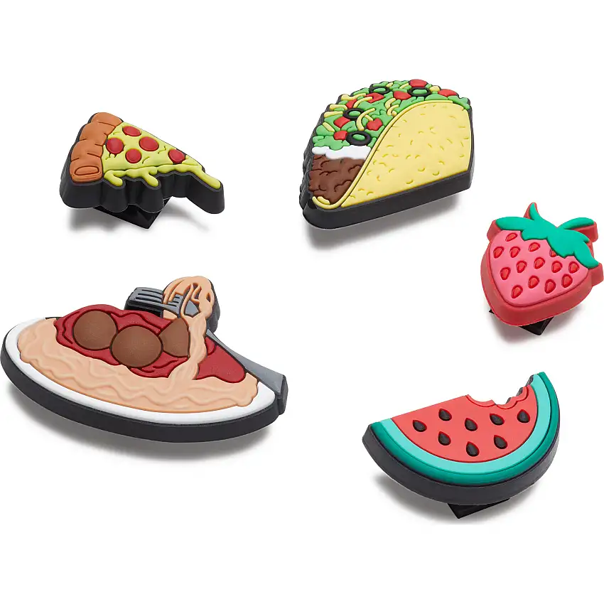 Set di 5 clip jibbitz Crocs AllTheFoodLaceBacker