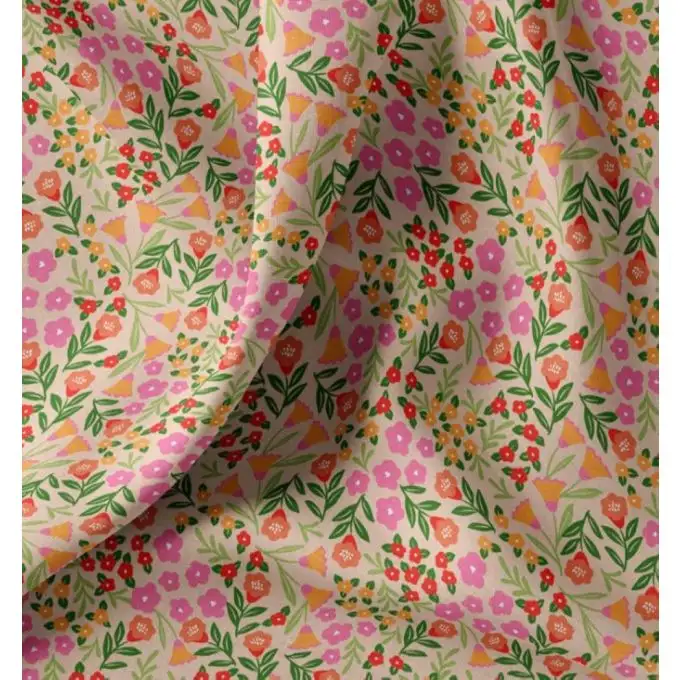 Tessuto rivestito multicolor fiori