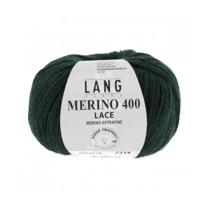 Gomitolo di Lana da Lavorare MERINO 400 LACE - 25g - Lang Yarns