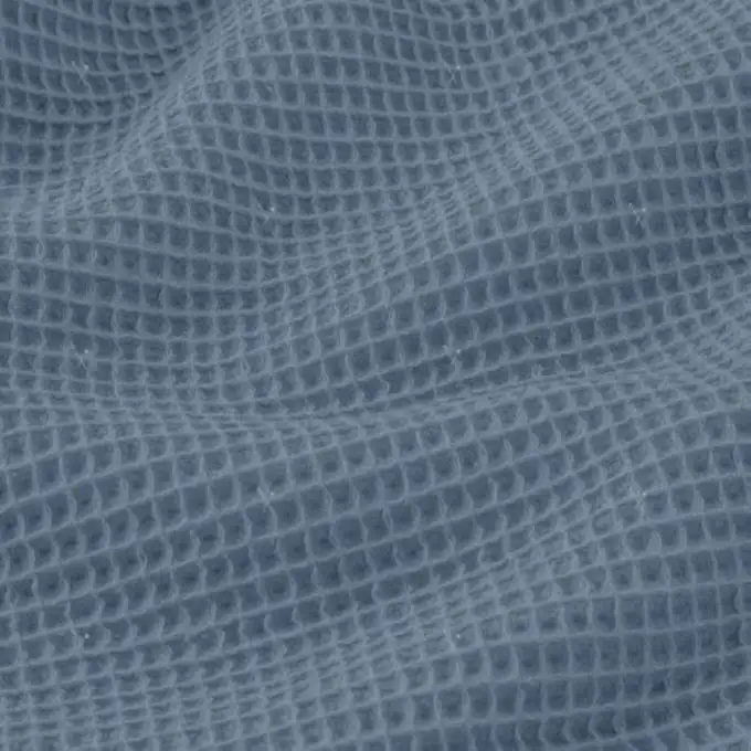 Tessuto spugna a nido d'ape unito pietra blu