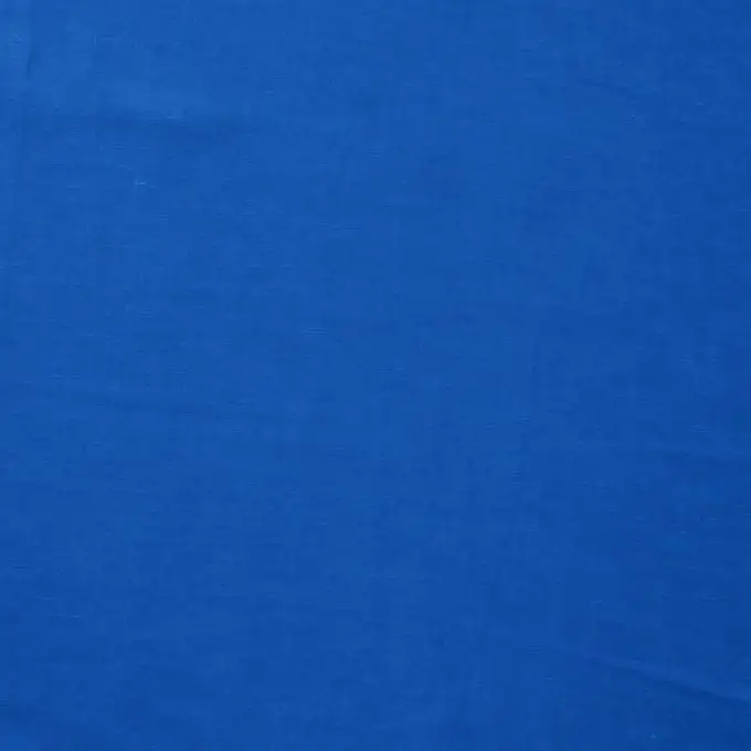 Tessuto voile lino viscosa fluido blu vivace