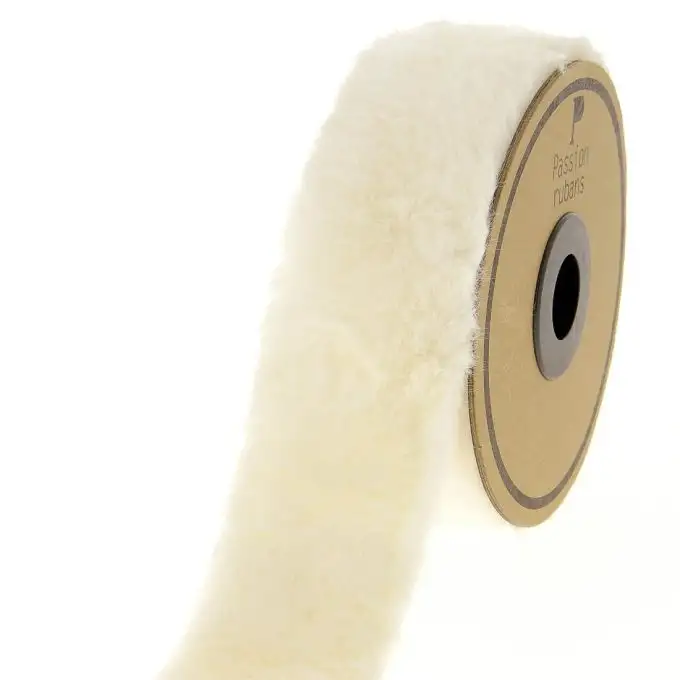 Nastro pelliccia sintetica ecrù 50mm