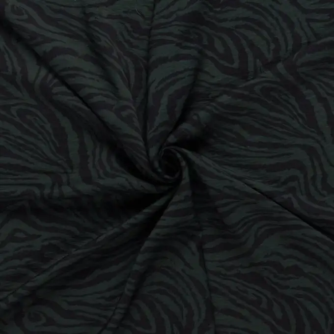 Tessuto popeline viscosa zebra moderno colore verde abete