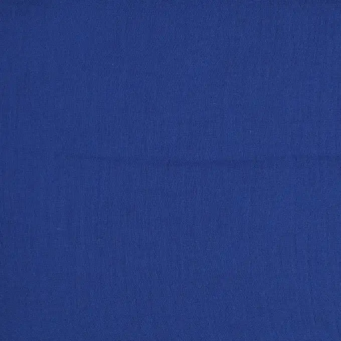 Tessuto doppio garza unito bio blu elettrico