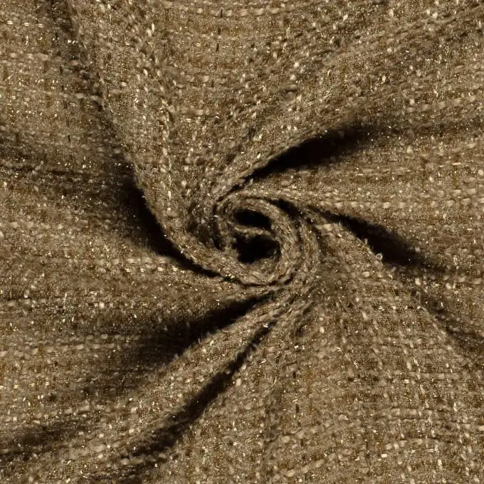Tessuto tweed lucido taupe