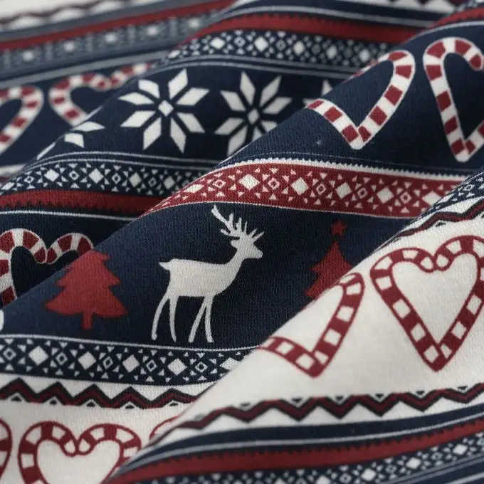 Tessuto felpato natalizio