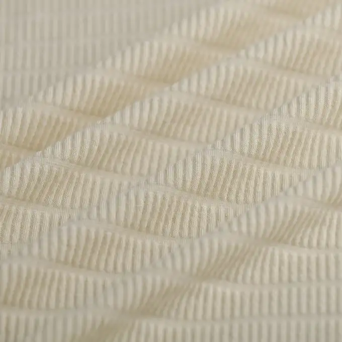 Tessuto rete poliestere viscosa elastan unito beige