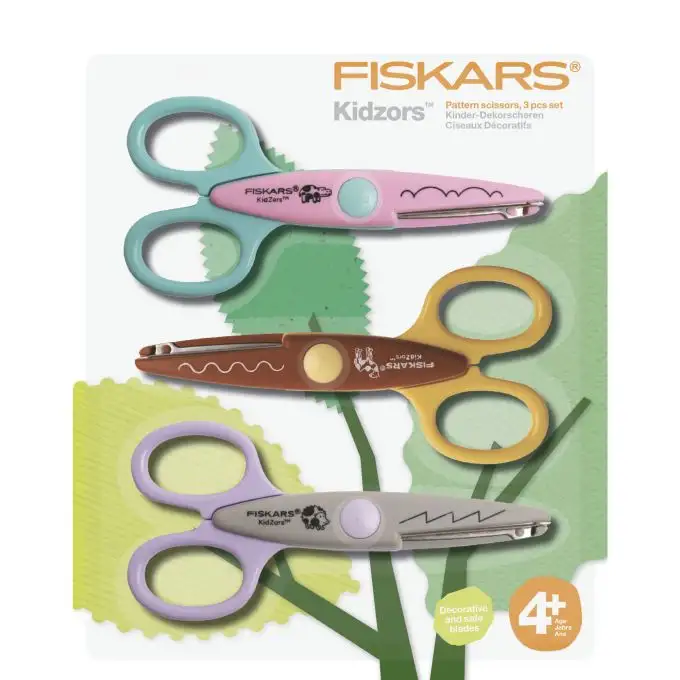 Forbici seghettate Kidzors animali dello zoo x3 - Fiskars
