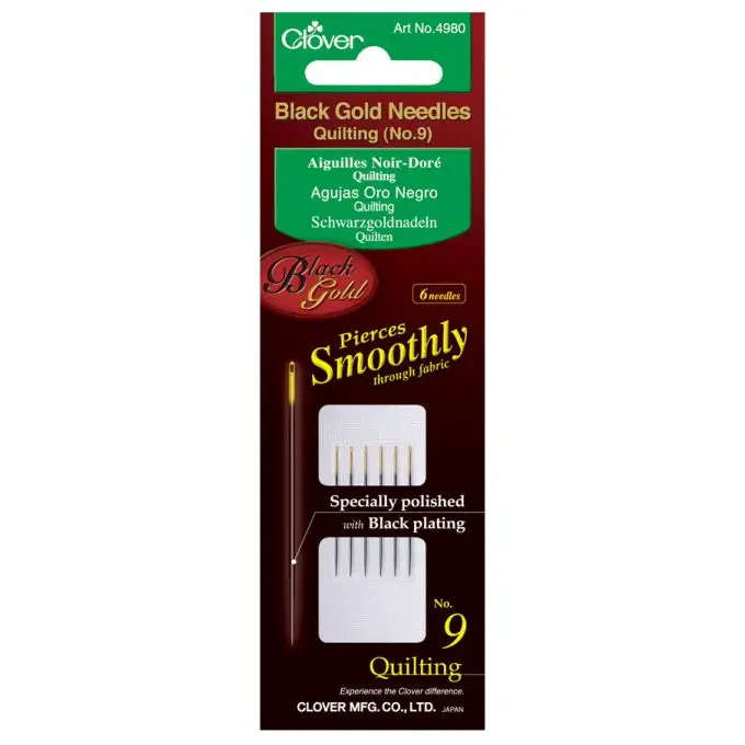 Ago quilting n 9 oro nero x6 - Clover