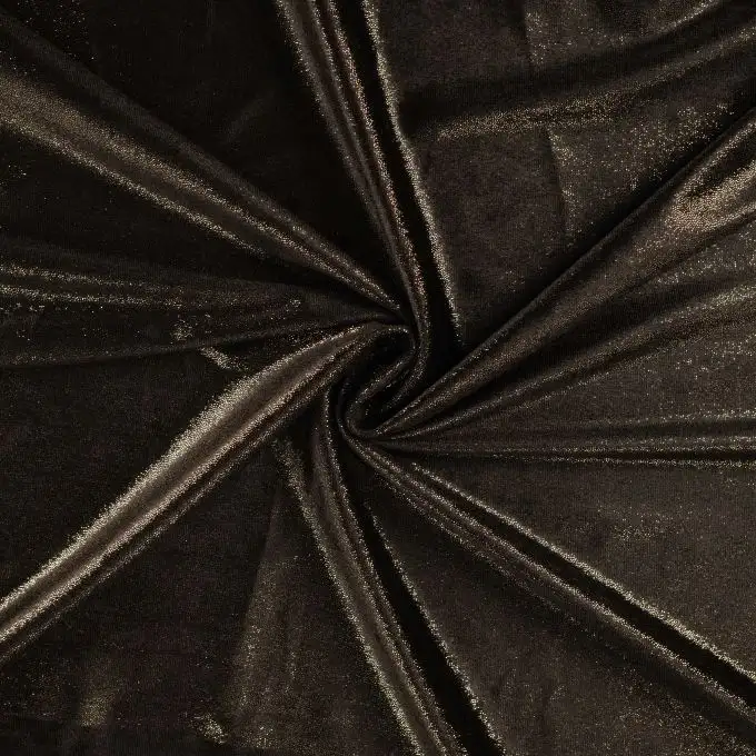 Tessuto velluto brillante dorato