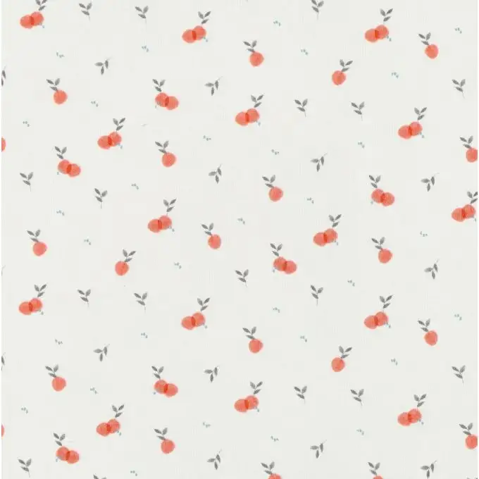 Tessuto popeline cotone arancione corallo