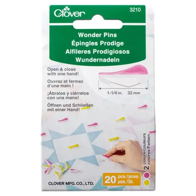 Spille wonder pins giallo e viola x20 - Clover