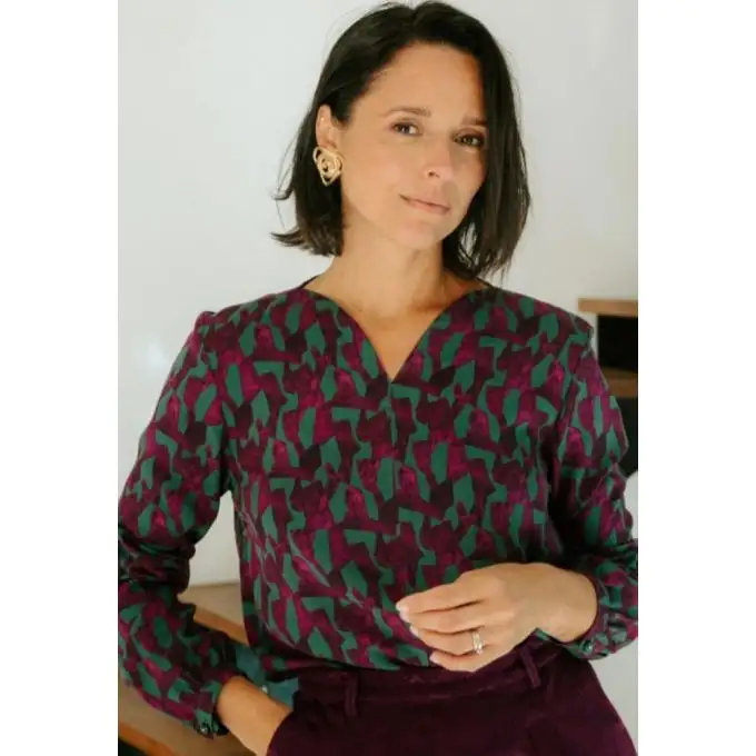 blusa donna patron volata dalla 34 alla 52 maison fauve