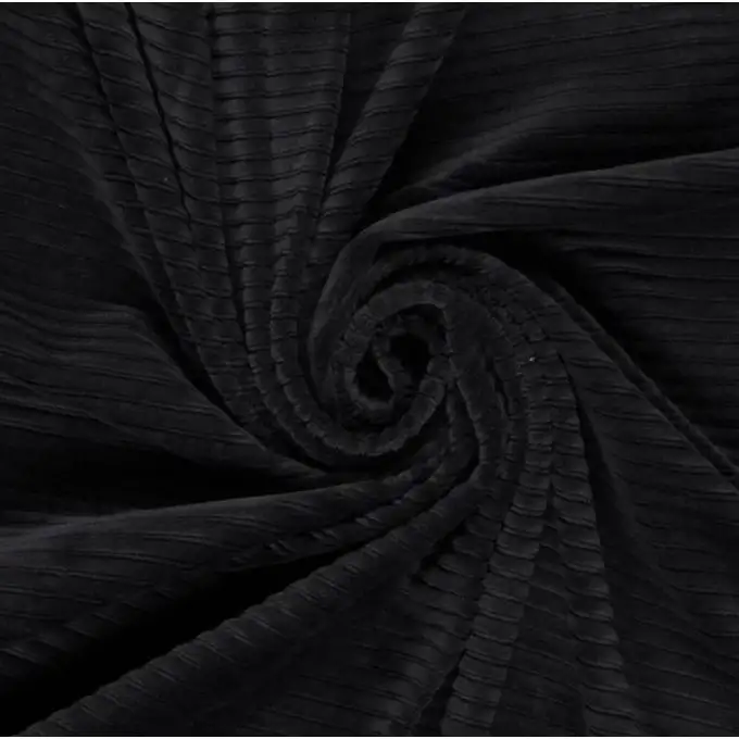 Maglia jersey velluto a coste stretch cotone nero