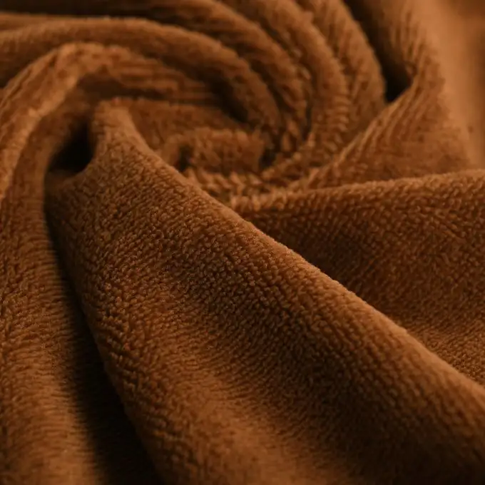 Tessuto spugna bambù morbido terracotta