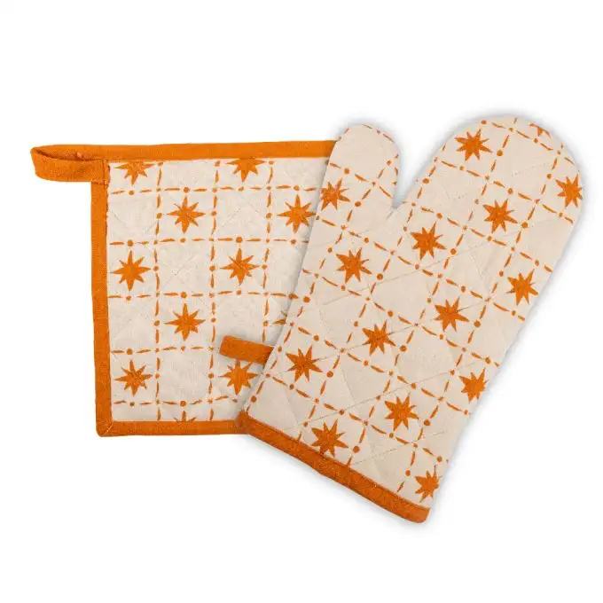 Guanto e presina palma multicolore