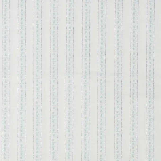 Tessuto popeline cotone righe floreali blu