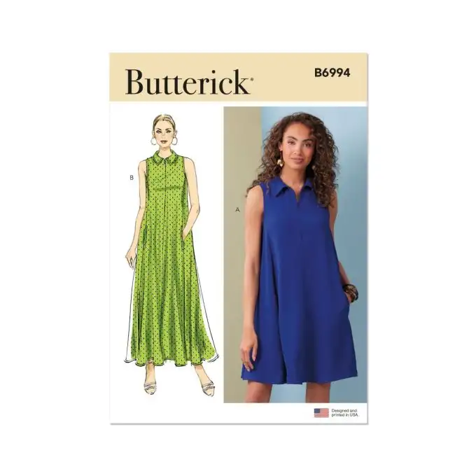 Modello Butterick B6994H5 Donna Abito ampio dalla 34 alla 42