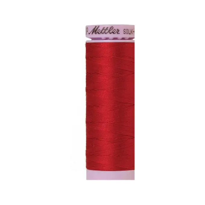 Bobina di filo mettler silk finish cotone 150m rosso col. 0504