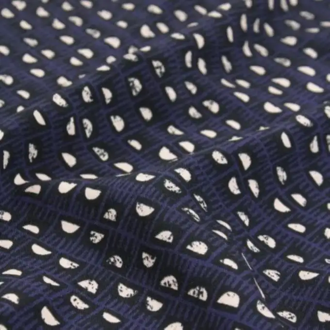 Tessuto viscosa dam blu indaco - Églantine e Zoé