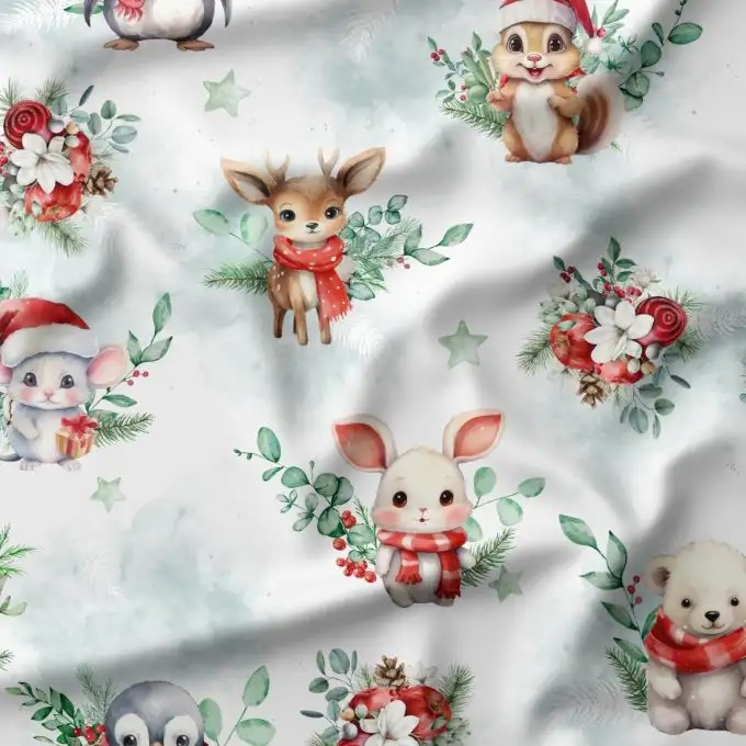 Tessuto di cotone stampato Magic Christmas – Bambini – Certificato Oeko-Tex®