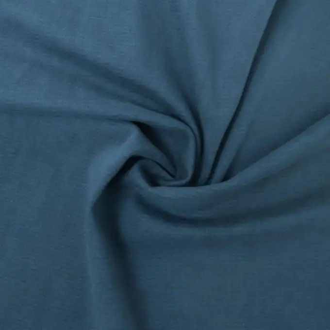 Tessuto jegging cotone poliestere blu medio