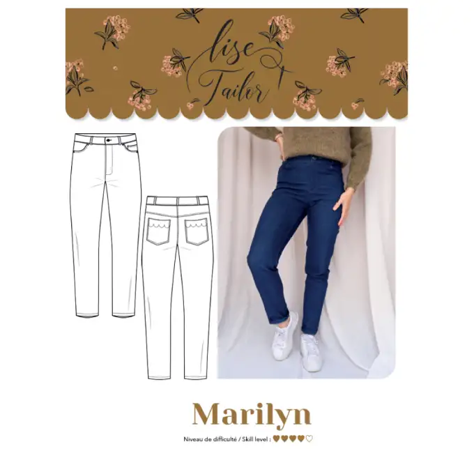 Modello Marilyn pantaloni donna dal 34 al 52 Lise Tailor