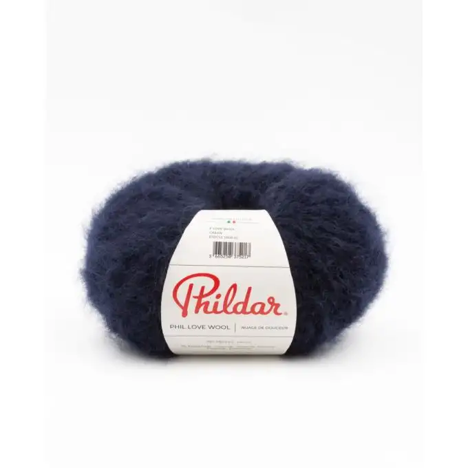 Pelote di lana Phildar Love Wool nera
