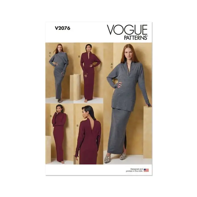 Modello Vogue V2076B5 Donna Top e abito relax 36 a 44