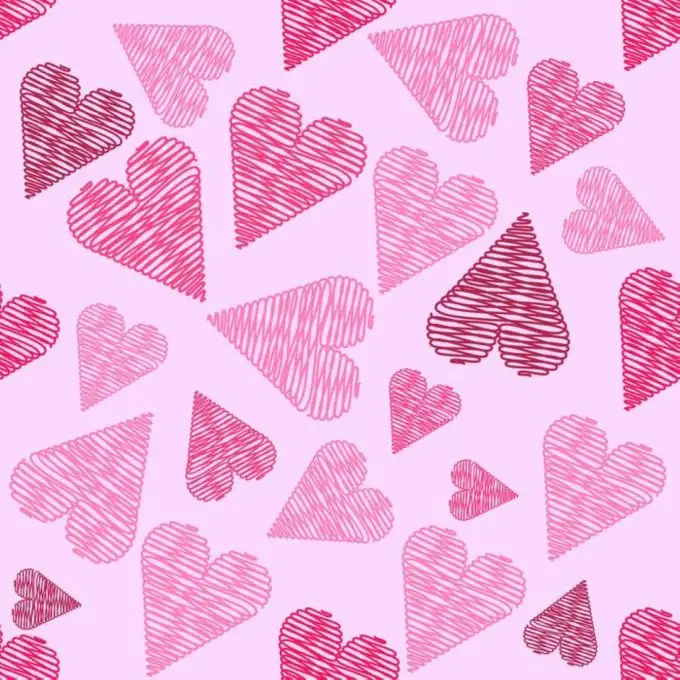 Tessuto cotone mult cuori rigato rosa