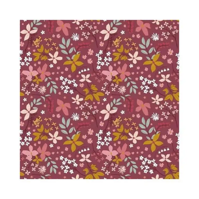 Tessuto felpato Poppy floreale