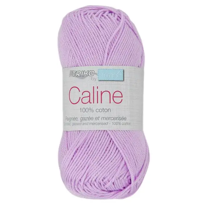 Gomitolo filato Caline 50g 100% cotone mercerizzato - Col. 125 Lilla