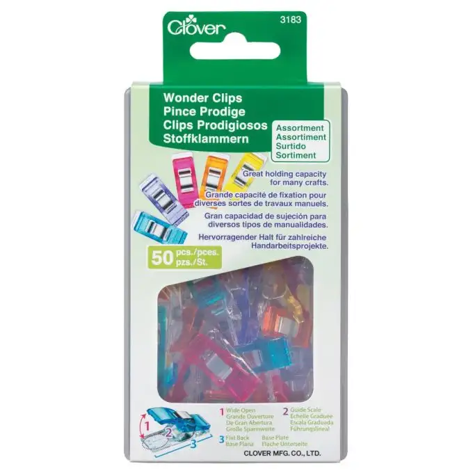 Pinze wonder clips multicolore assortimento x50 - Clover