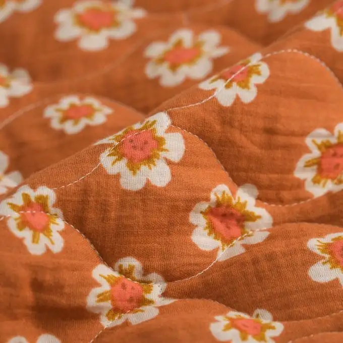 Tessuto trapuntato doppia garza Mavic ruggine rosa